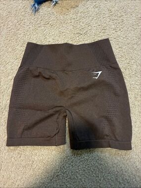 Gymshark Seamless High-Waist Chocolate Brown Bike Shorts